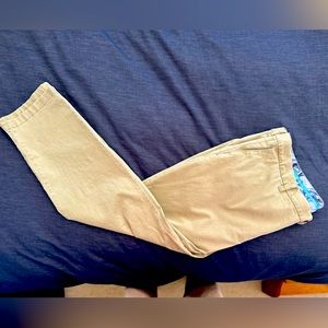 Khaki flat front pants. Hardly warn